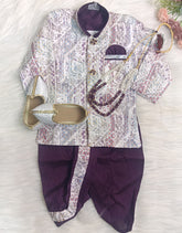 Mini Prince Dhoti Pant Combo - Shoes Chain Included